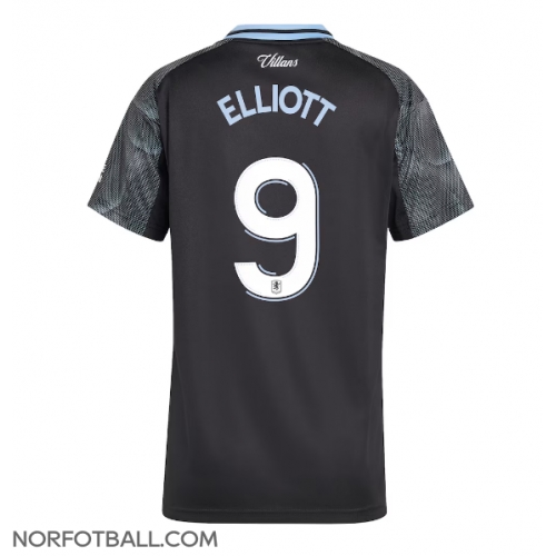 Billige Fotballdrakt Aston Villa Harvey Elliott #9 Replika Bortedrakt Dame 2025-26 Kortermet Billige Fotballdrakt Aston Villa Harvey Elliott #9 Replika Bortedrakt Dame 2025-26 Kortermet